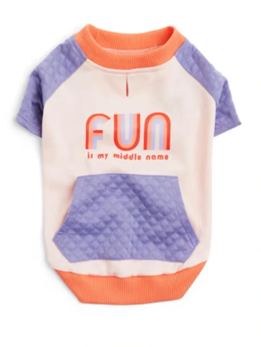 🦋 3/$25 🦋 Fun Graphic Colorblock Pet Tee - Peach, Lavender & Orange